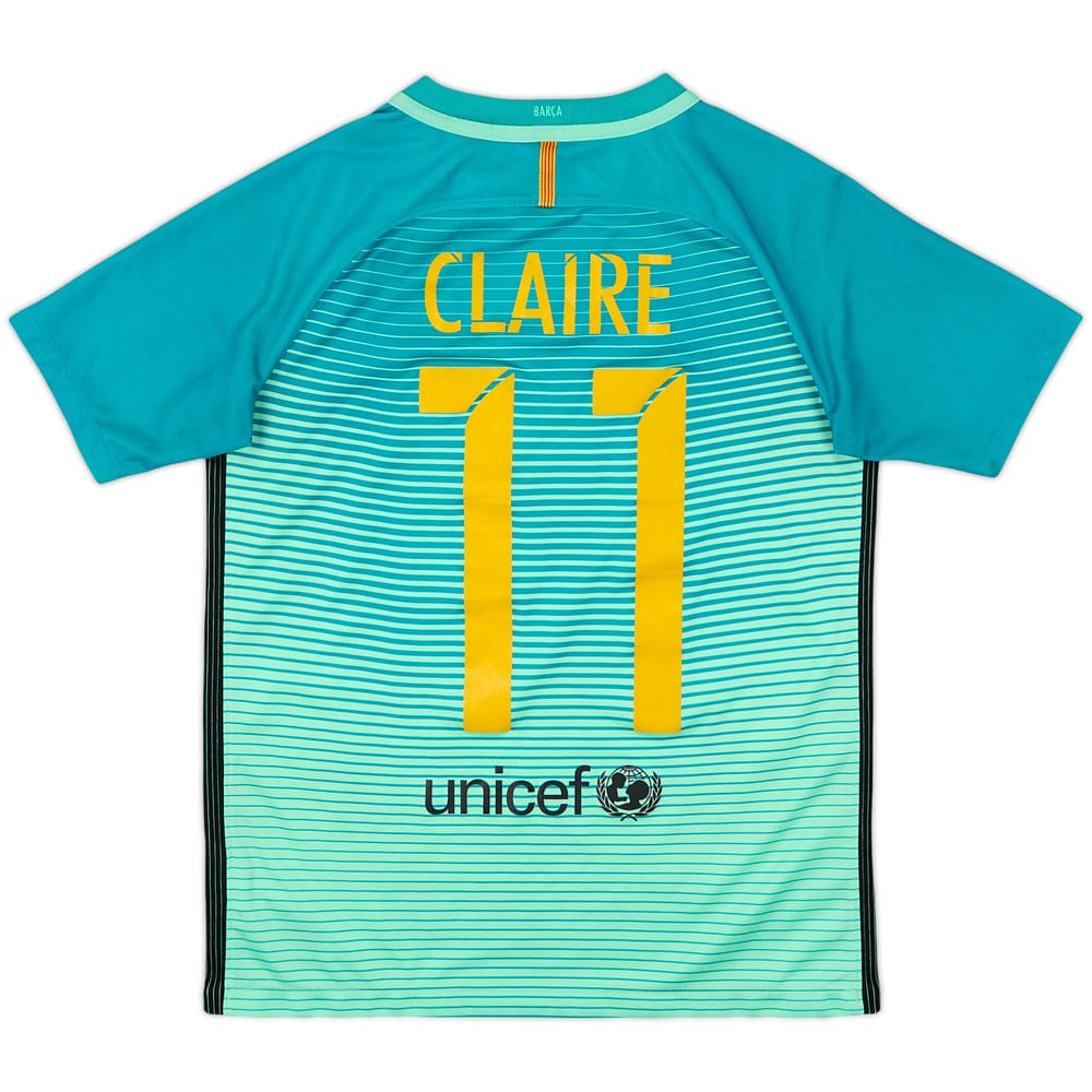 2016-17 Barcelona Third Shirt Claire #11 - 10/10 - (L.Boys)