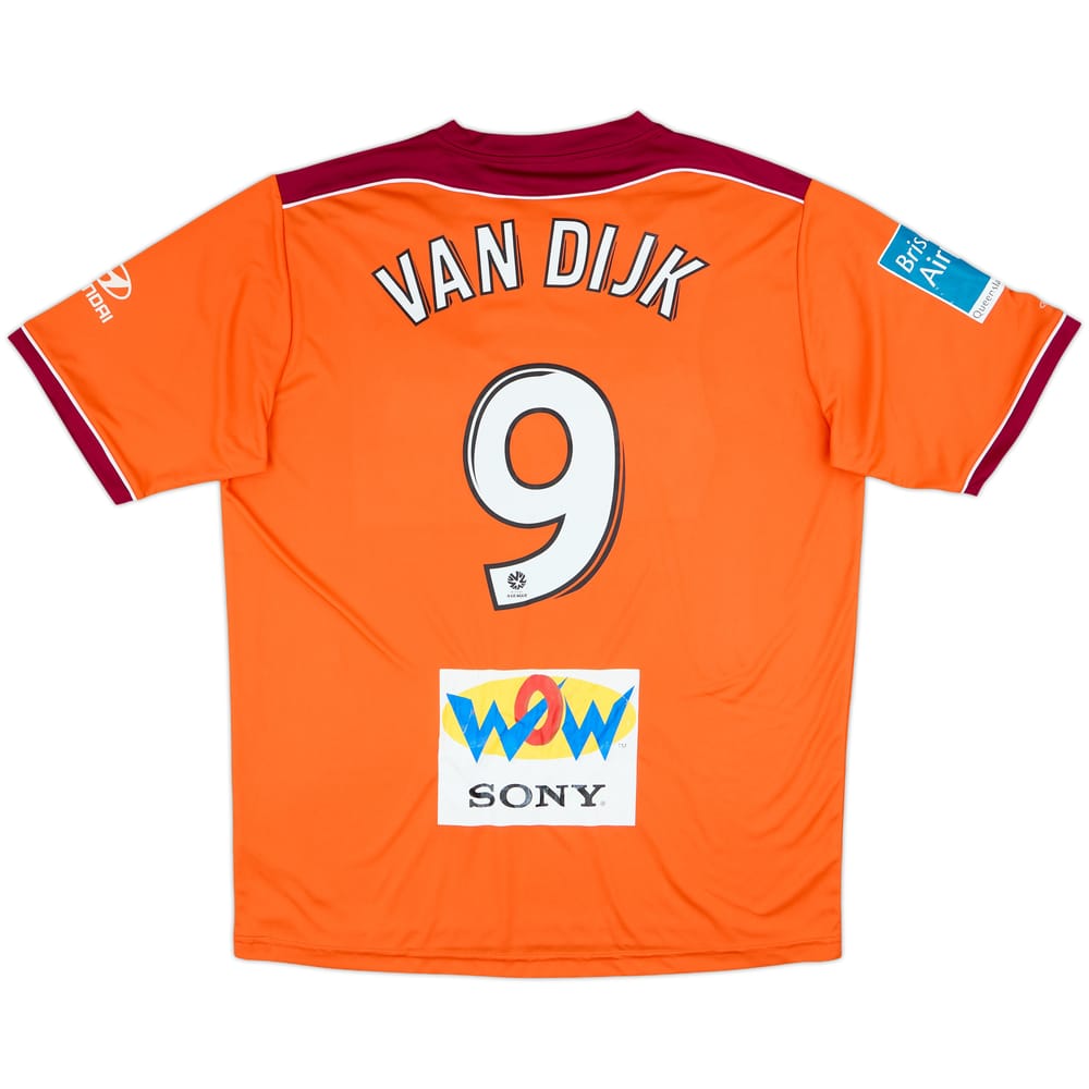 2009-11 Brisbane Roar Home Shirt Van Dijk #9 - 8/10 - (L)