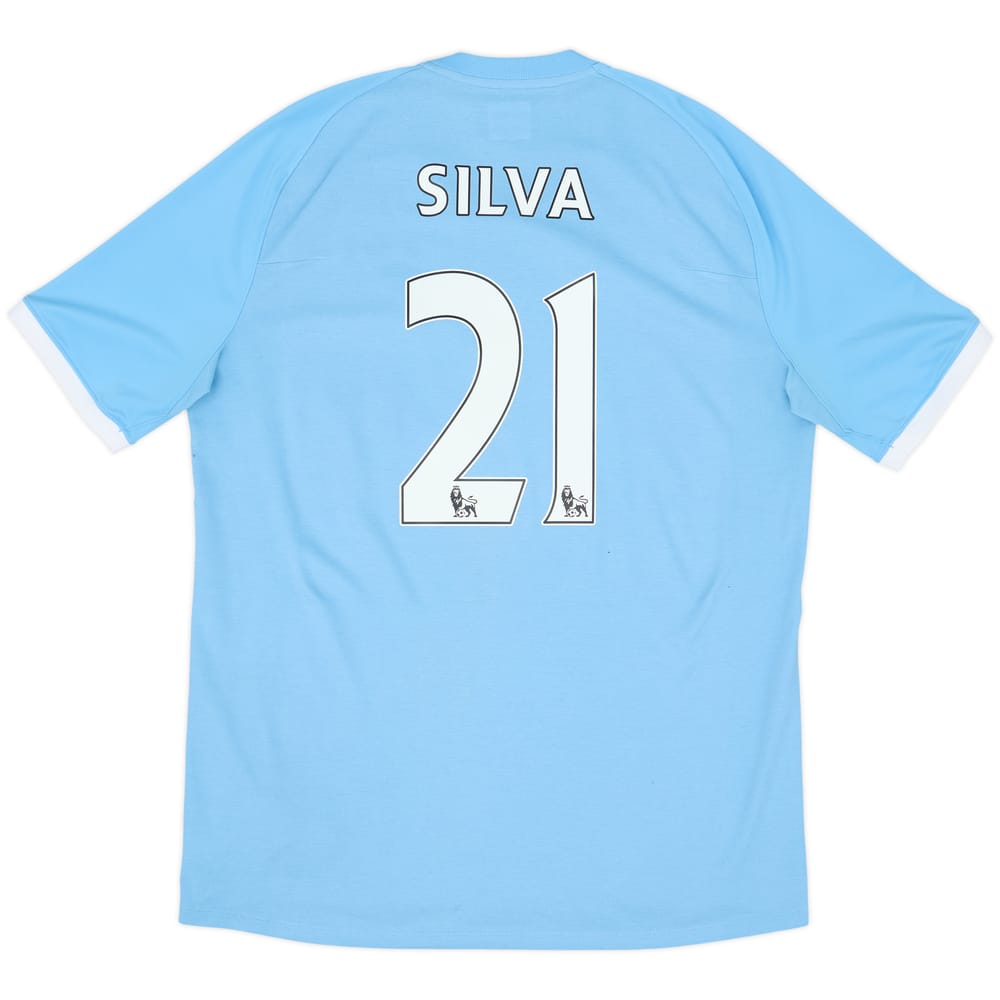 2010-11 Manchester City 'FA Cup Final' Home Shirt Silva #21 - 9/10 - (L)