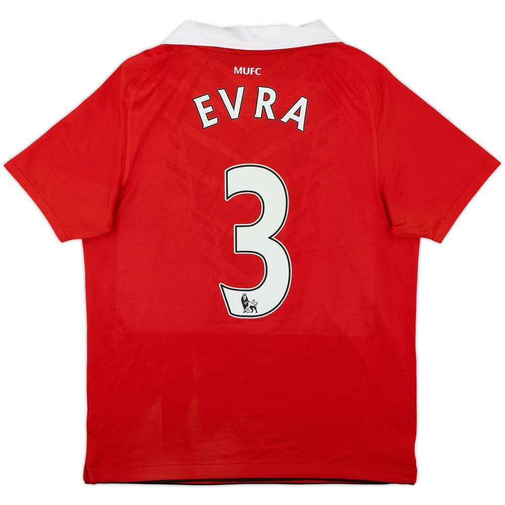 2010-11 Manchester United Home Shirt Evra #3 - 8/10 - (XL.Boys)