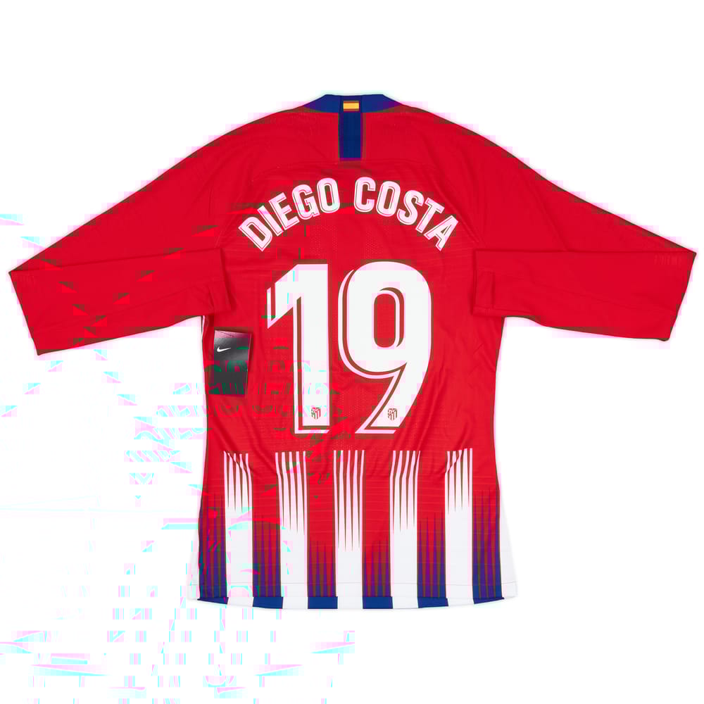 2018-19 Atletico Madrid Player Issue Home L/S Shirt Diego Costa #19 (M)