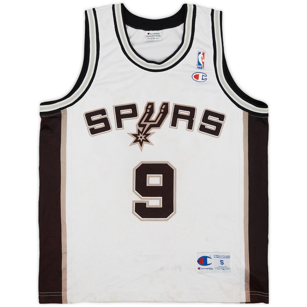 2002-10 San Antonio Spurs Parker #9 Champion Home Jersey - 5/10 - (S)
