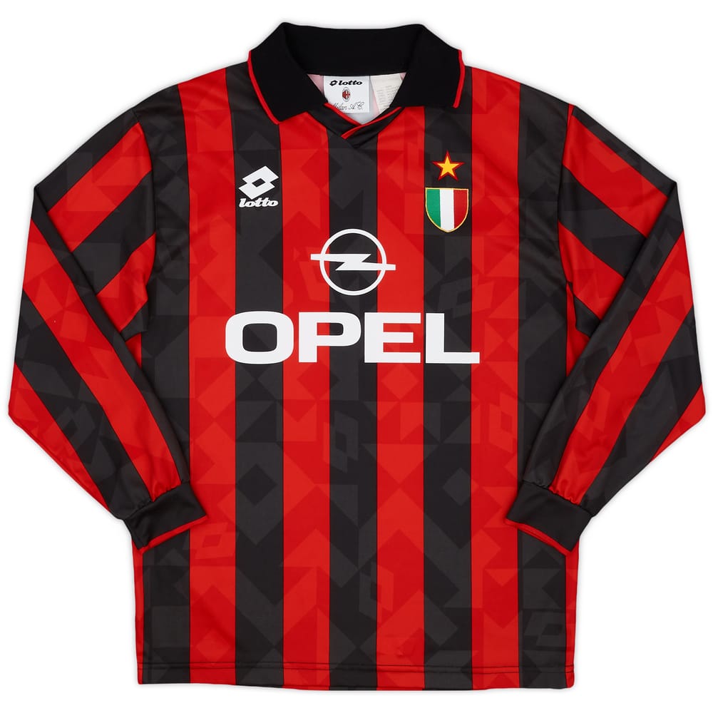 1994-95 AC Milan Home L/S Shirt - 9/10 - (M)