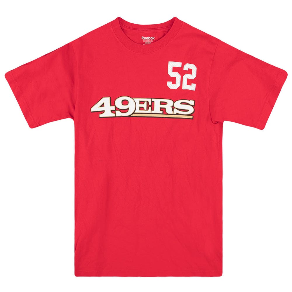 2008-11 San Francisco 49ers Willis #52 Reebok Graphic Tee S