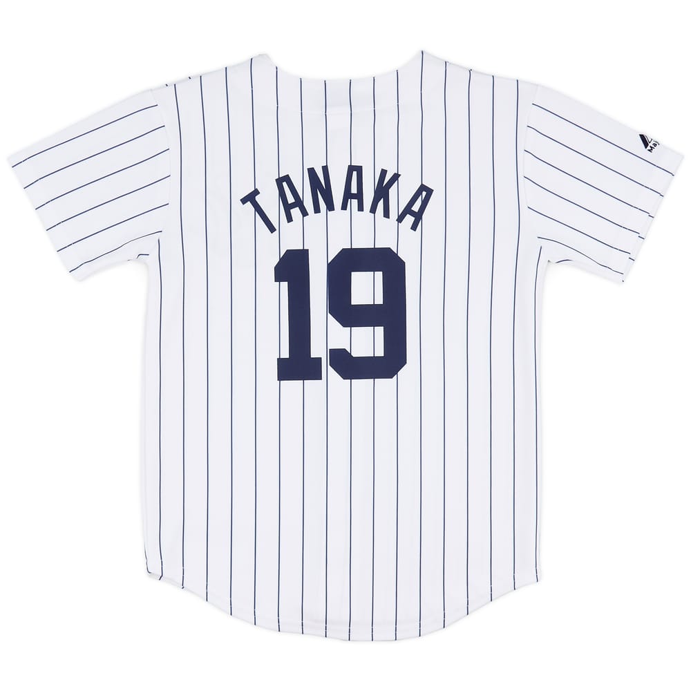 2014-15 New York Yankees Tanaka #19 Majestic Replica Home Jersey - 8/10 - (M.Boys)