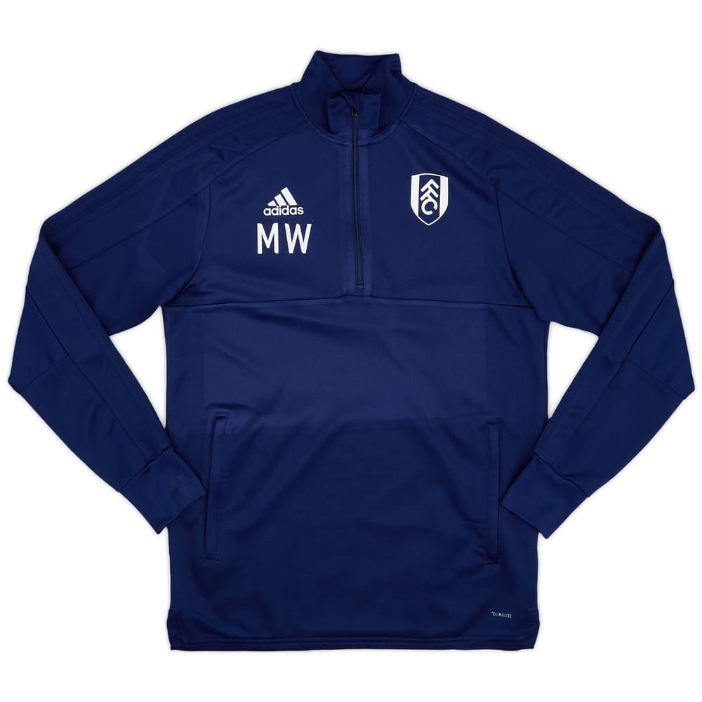 2017-18 Fulham Staff Issue adidas 1/4 Zip Training Top MW - 8/10 - (M)