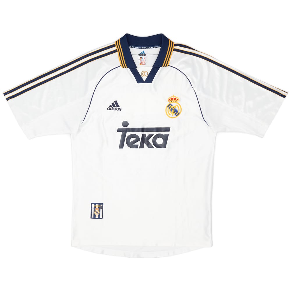 1998-00 Real Madrid 'Champions of Europe' Home Shirt - 9/10 - (S)