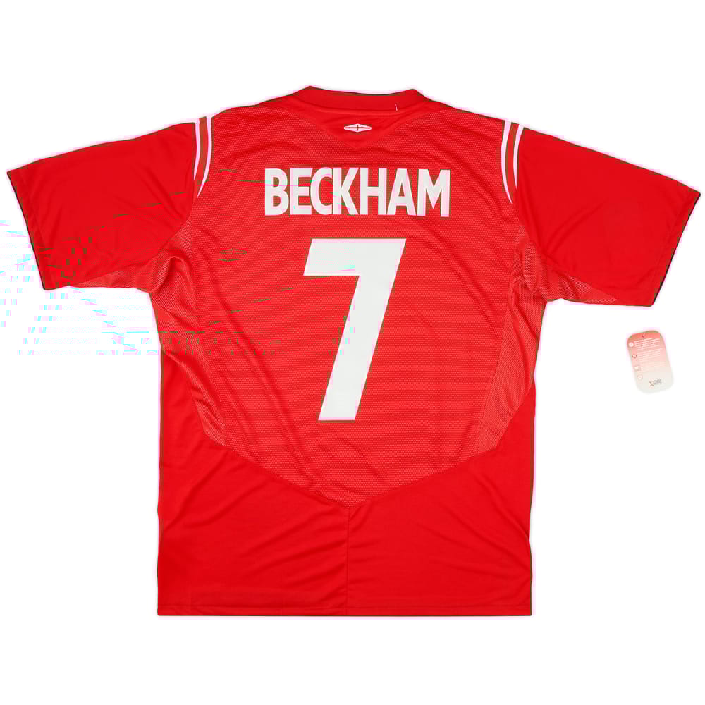 2004-06 England Away Shirt Beckham #7 (L)