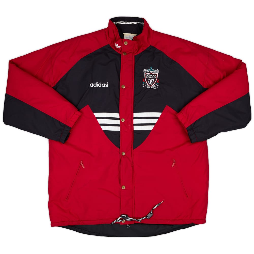 1993-95 Liverpool adidas Padded Bench Coat - 8/10 - (L/XL)