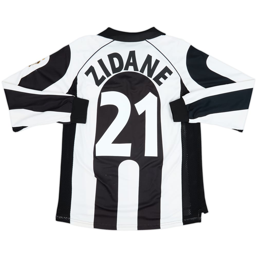 1997-98 Juventus Centenary Home L/S Shirt Zidane #21 - 6/10 - (M)
