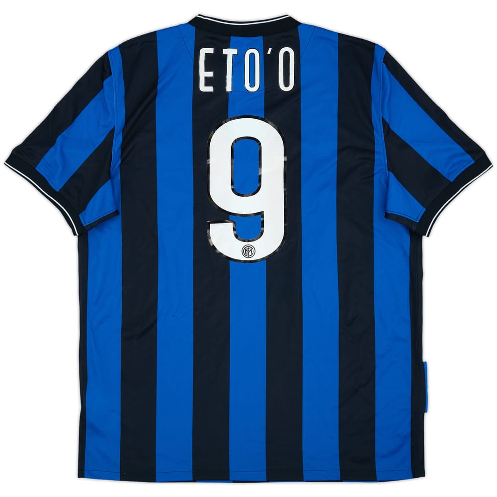 2009-10 Inter Milan Home Shirt Eto'o #9 - 8/10 - (L)