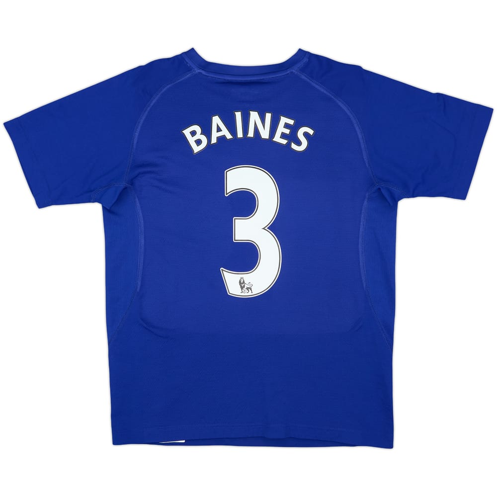 2010-11 Everton Home Shirt Baines #3 - 9/10 - (M)