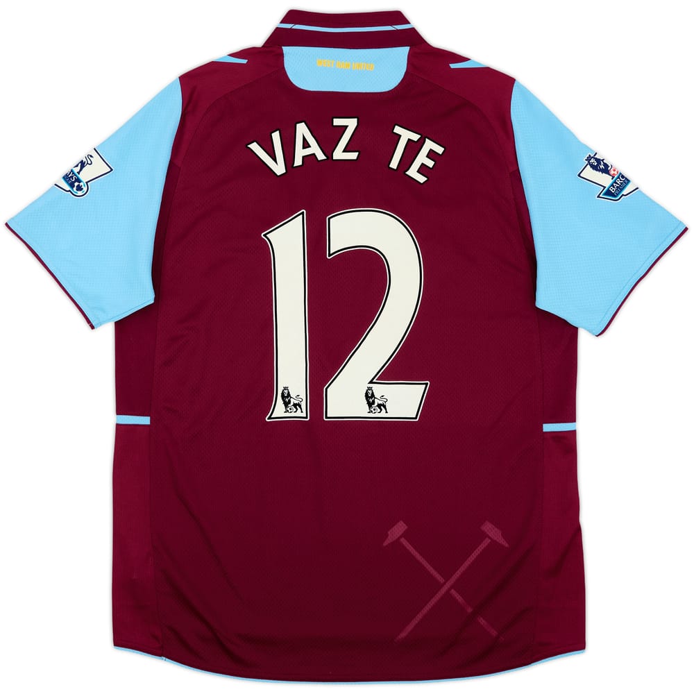 2012-13 West Ham Home Shirt Vaz Te #12 - 8/10 - (M)