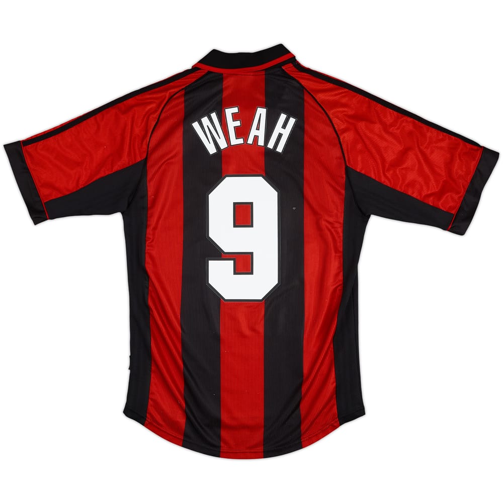1998-00 AC Milan Home Shirt Weah #9 - 6/10 - (S)