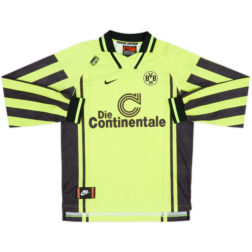 1996-97 Borussia Dortmund Home L/S Shirt - 9/10 - (XL.Boys)