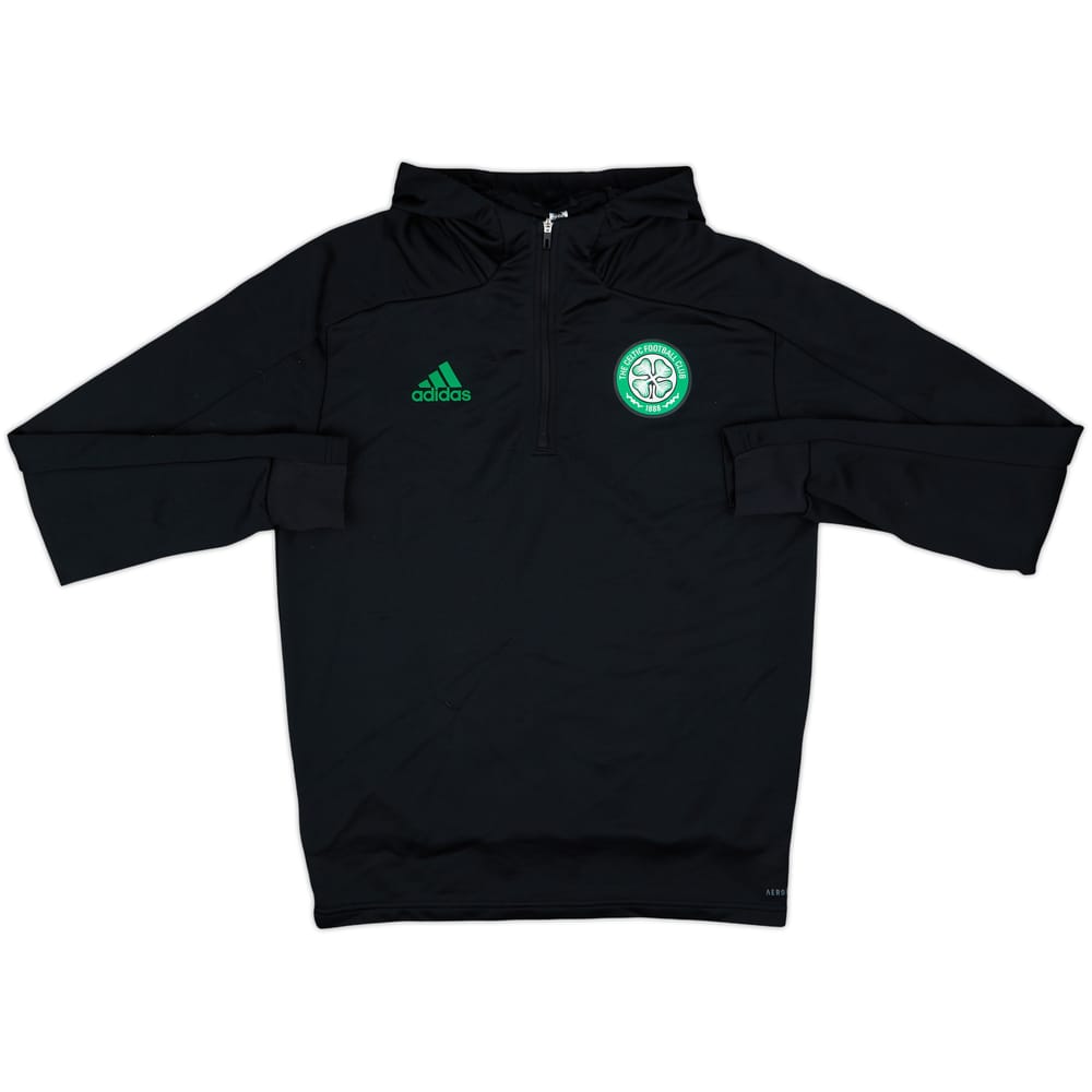 2020-21 Celtic adidas Hooded 1/4 Zip Drill Top - 8/10 - (L)