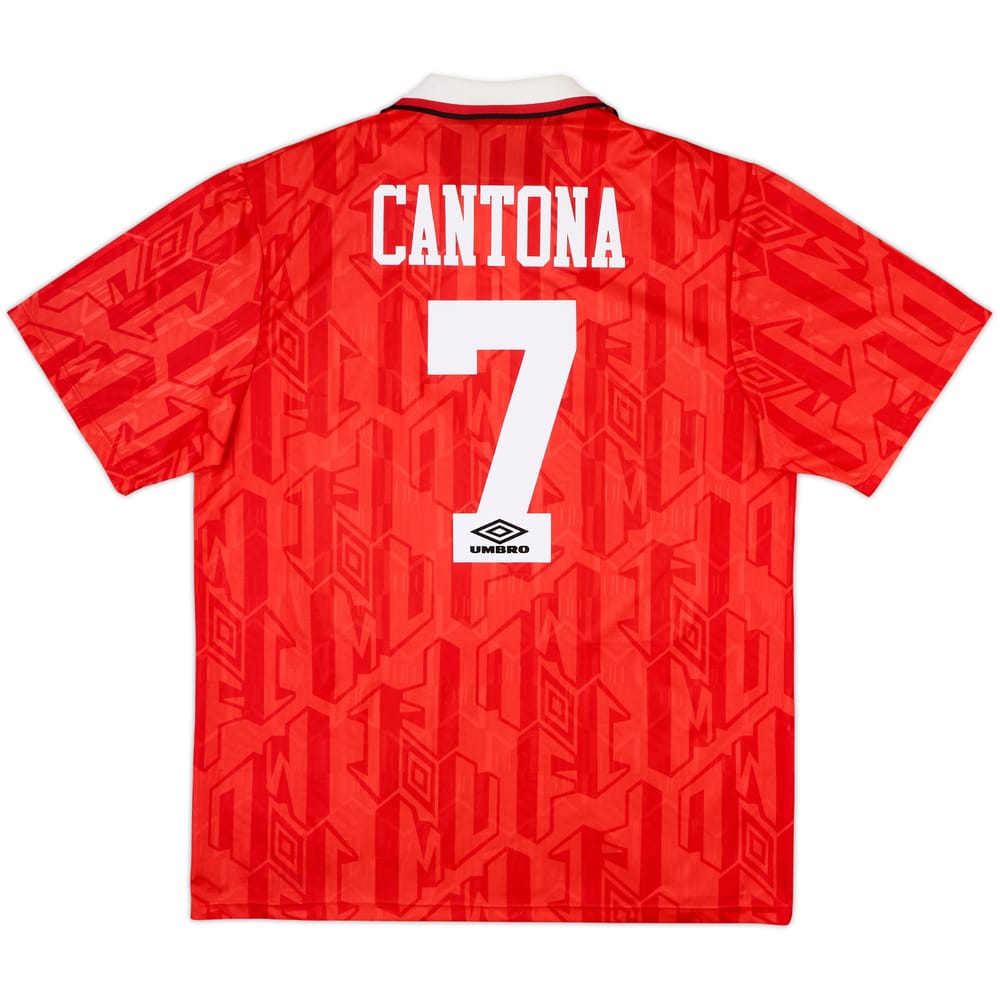 1992-94 Manchester United Home Shirt Cantona #7 - 8/10 - (XL)