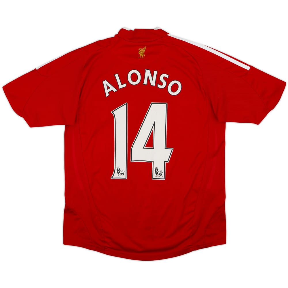 2008-10 Liverpool Home Shirt Alonso #14 - 6/10 - (L.Boys)