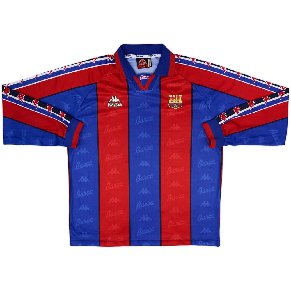 1995-97 Barcelona Home L/S Shirt - 7/10 - (L)
