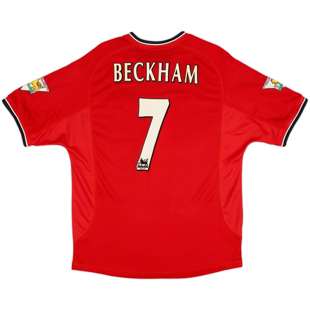2000-02 Manchester United Home Shirt Beckham #7 - 8/10 - (M)
