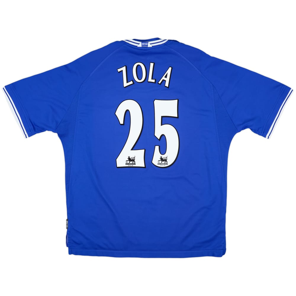 1999-01 Chelsea Home Shirt Zola #25 - 9/10 - (XXL)