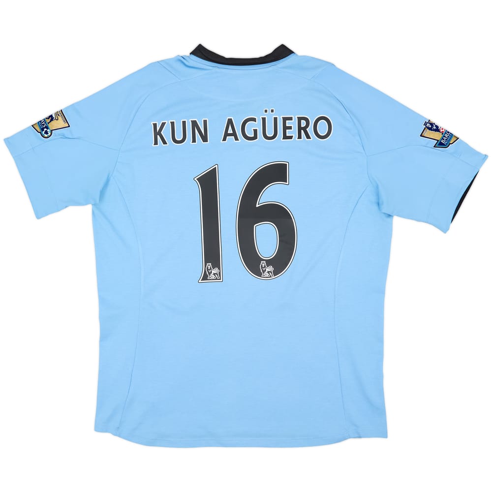 2012-13 Manchester City Home Shirt Kun Aguero #16 - 6/10 - (XL)