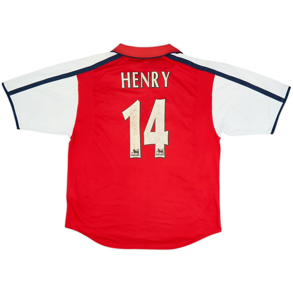 2000-02 Arsenal Home Shirt Henry #14 - 6/10 - (XL)