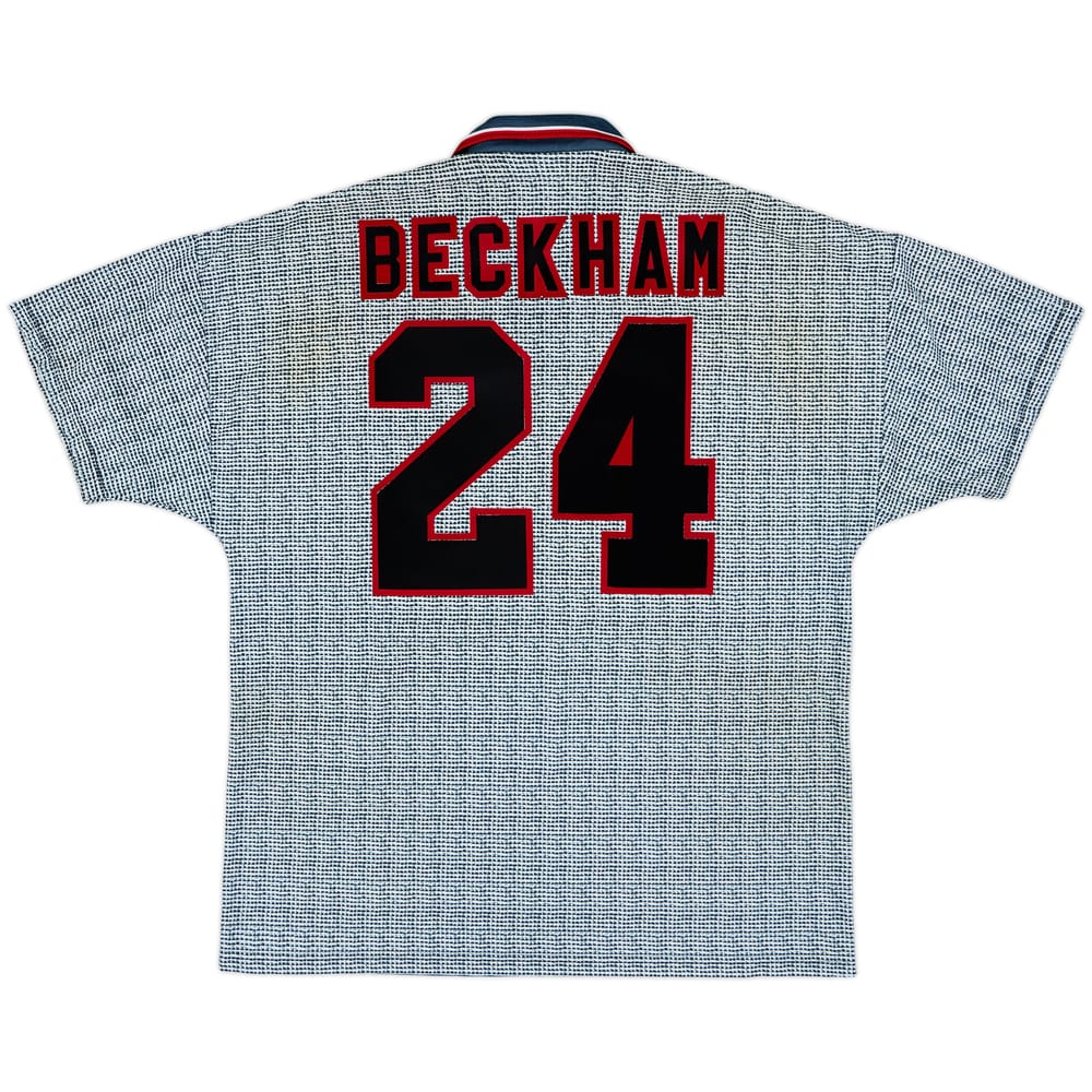 1995-96 Manchester United Away Shirt Beckham #24 - 5/10 - (XL)