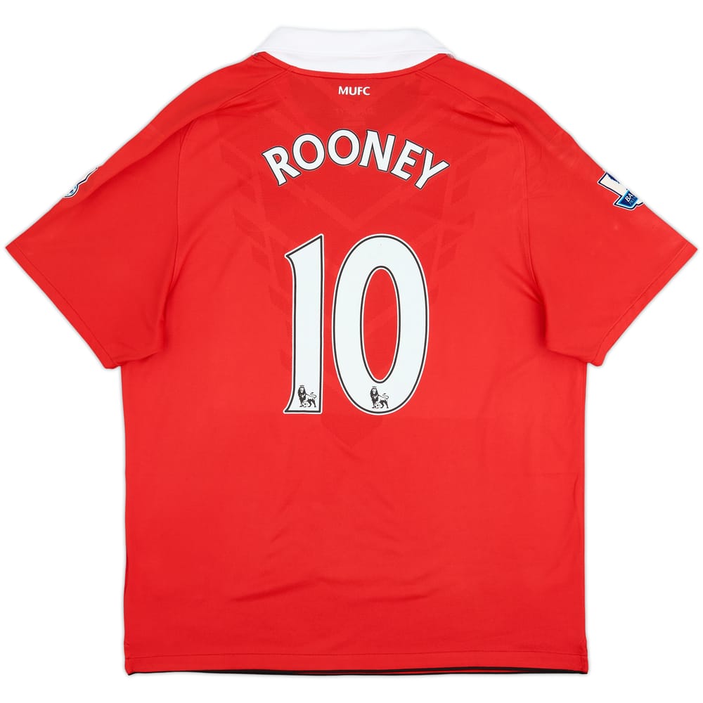 2010-11 Manchester United Home Shirt Rooney #10 - 7/10 - (XL)