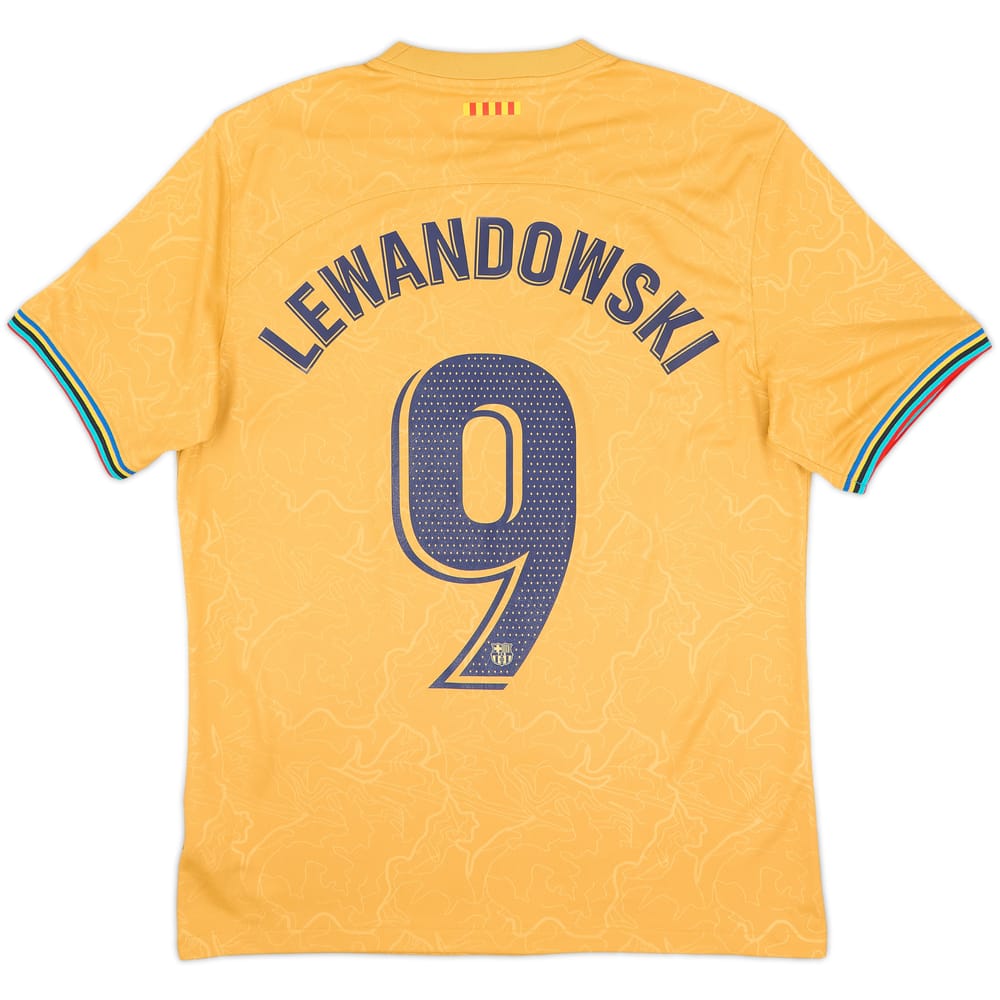 2022-23 Barcelona Away Shirt Lewandowski #9 - 8/10 - (M)