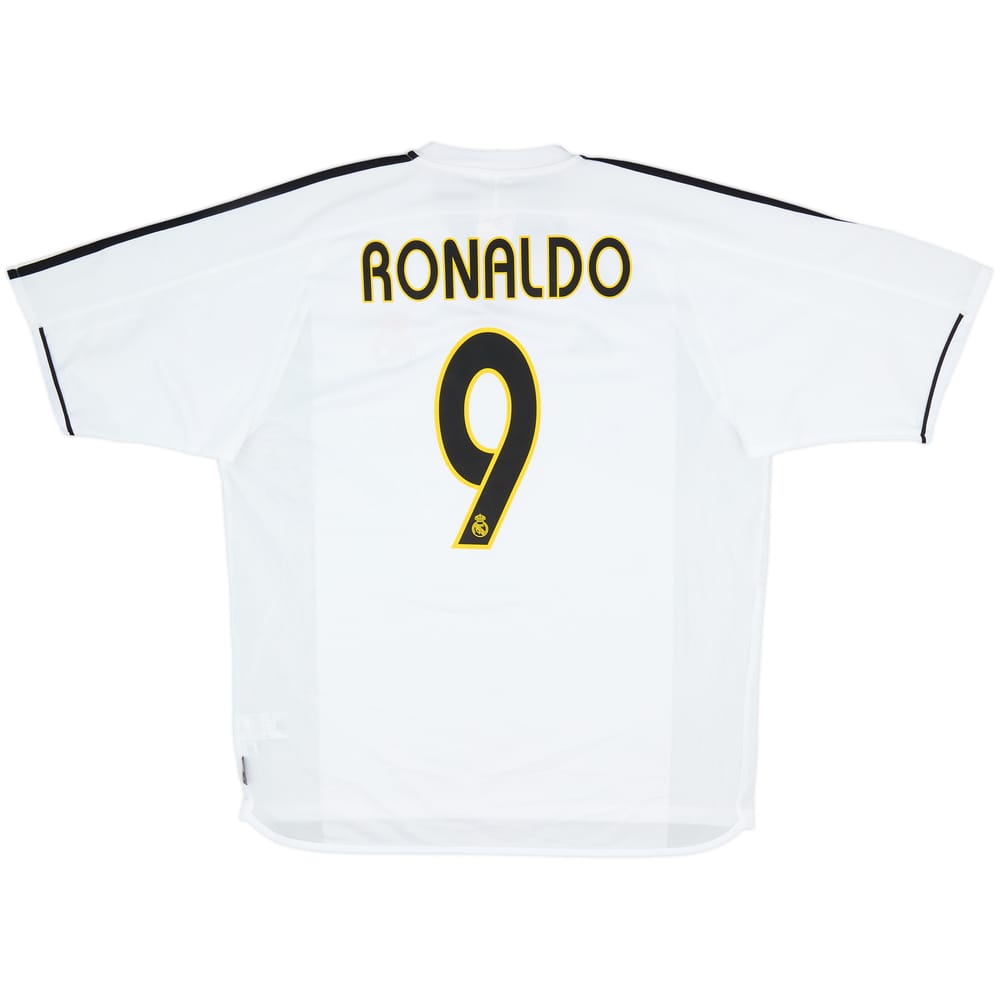 2003-04 Real Madrid Home Shirt Ronaldo #9 (XL)