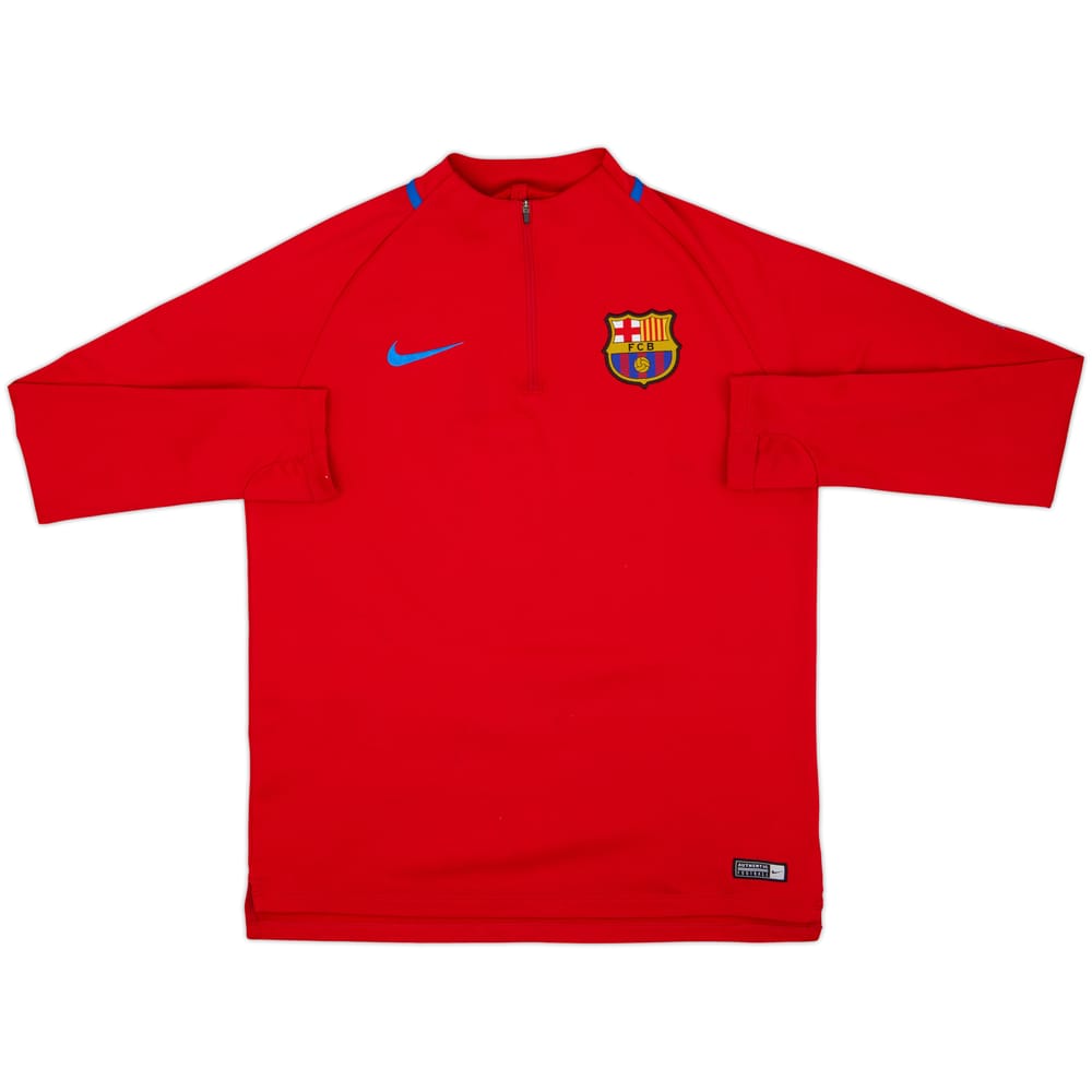 2017-18 Barcelona Nike 1/4 Zip Drill Top - 8/10 - (L)