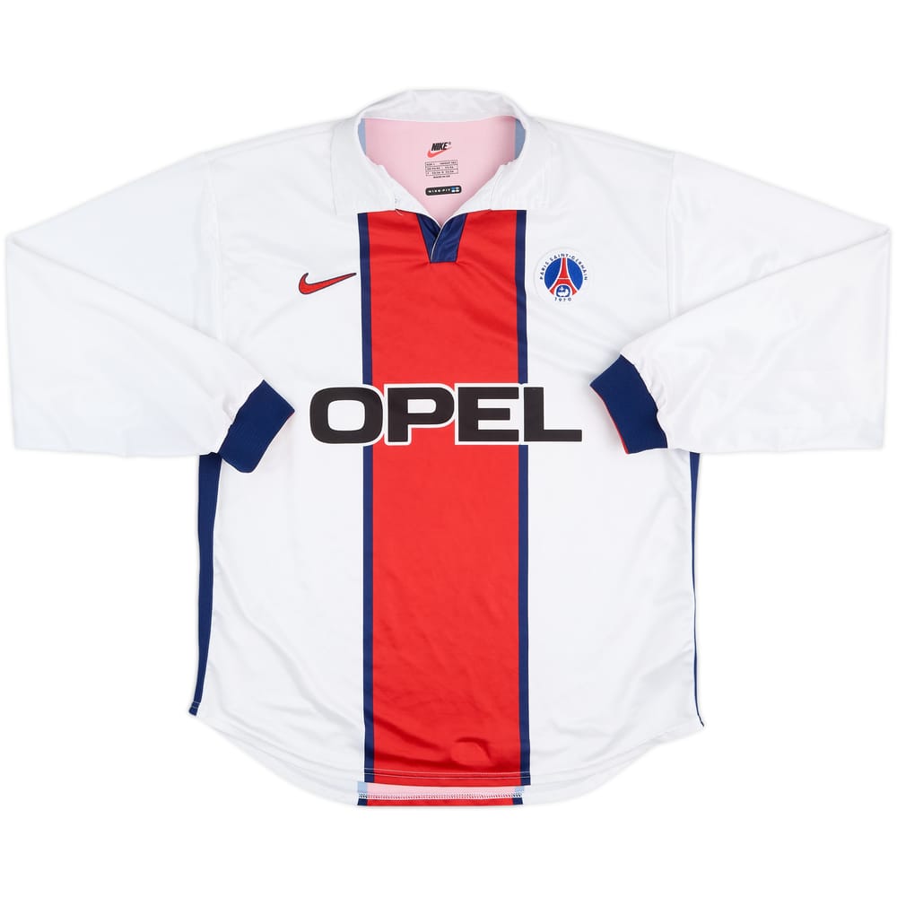 1998-99 Paris Saint-Germain European Player Issue Away L/S Shirt - 9/10 - (L)