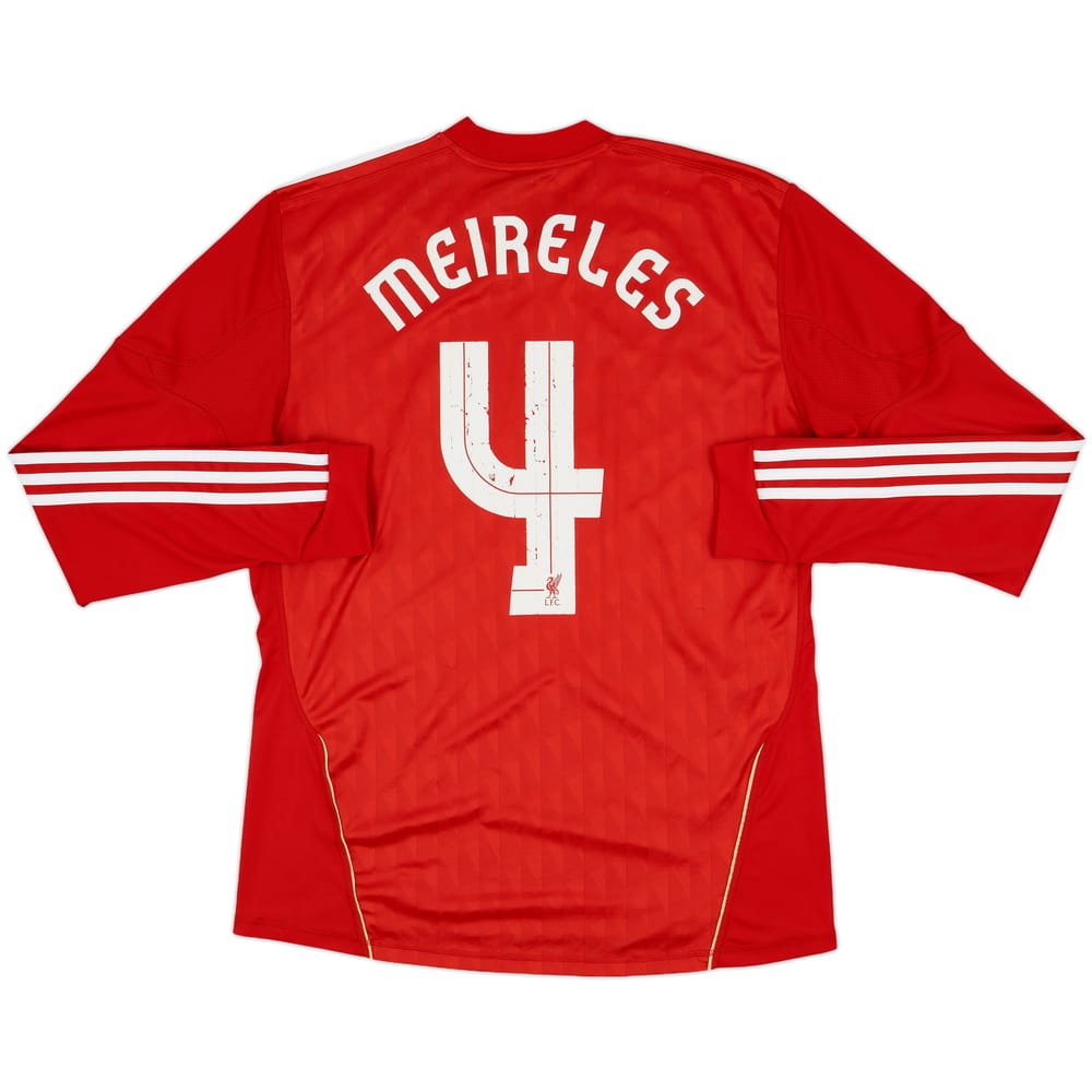 2010-12 Liverpool Home L/S Shirt Meireles #4 - 4/10 - (L)