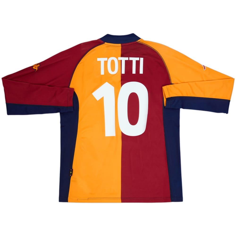 2001-02 Roma European L/S Shirt Totti #10 - 9/10 - (XL)