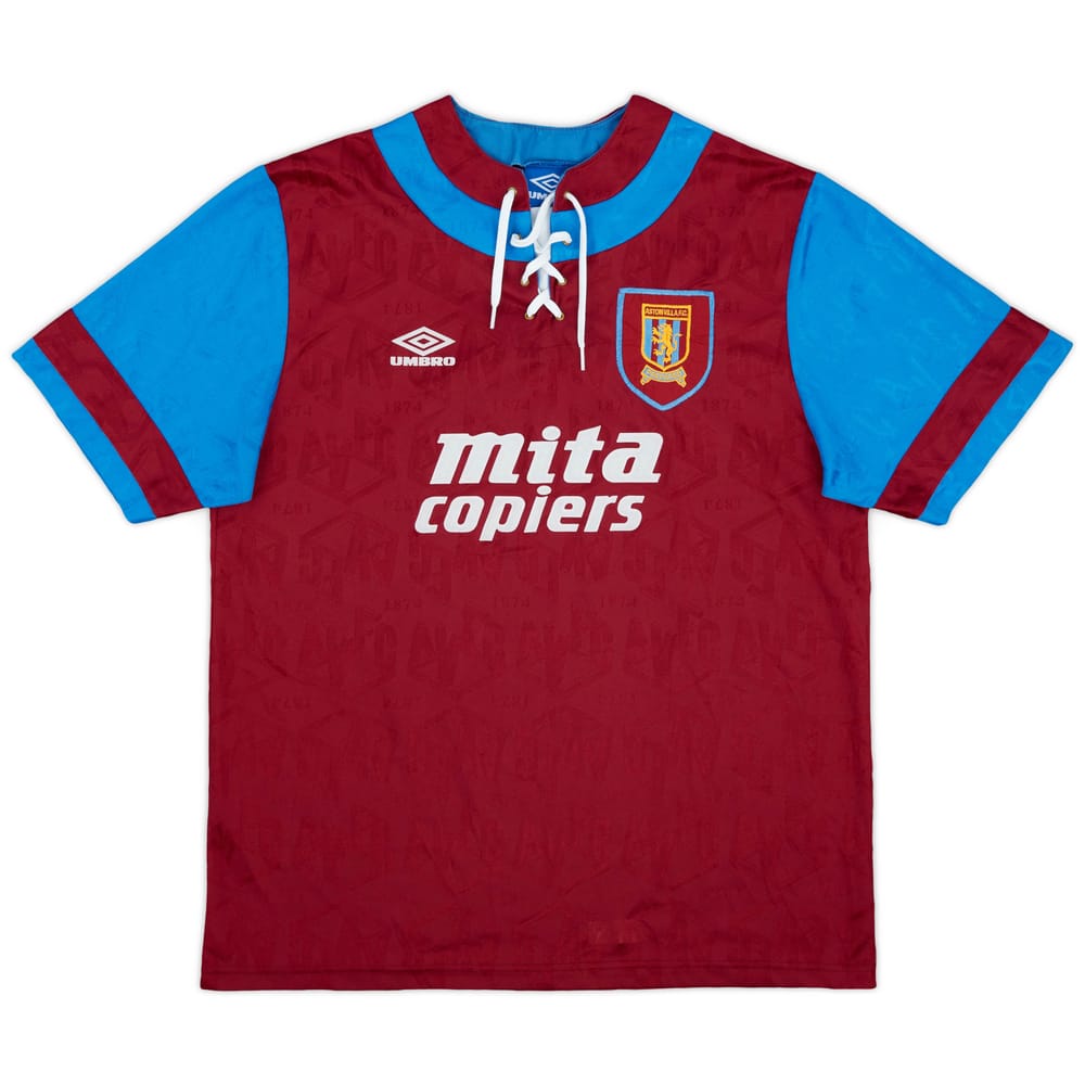 1992-93 Aston Villa Home Shirt - 8/10 - (XL)