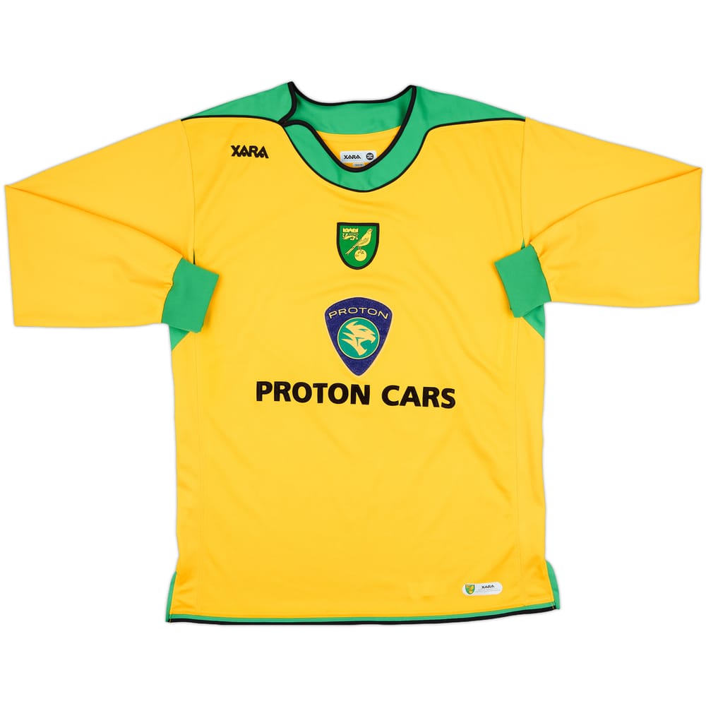 2005-06 Norwich Home L/S Shirt - 9/10 - (M)