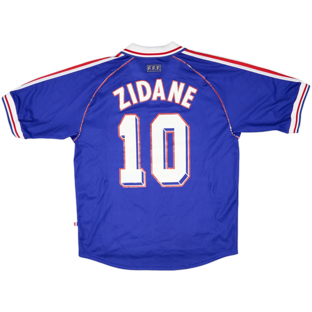 1998-00 France Home Shirt Zidane #10 - 8/10 - (L)