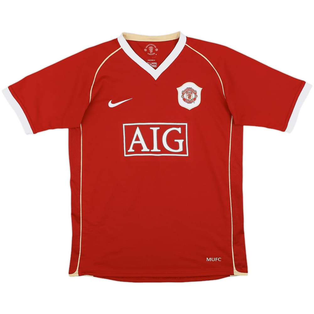 2006-07 Manchester United Home Shirt - 7/10 - (XL.Boys)