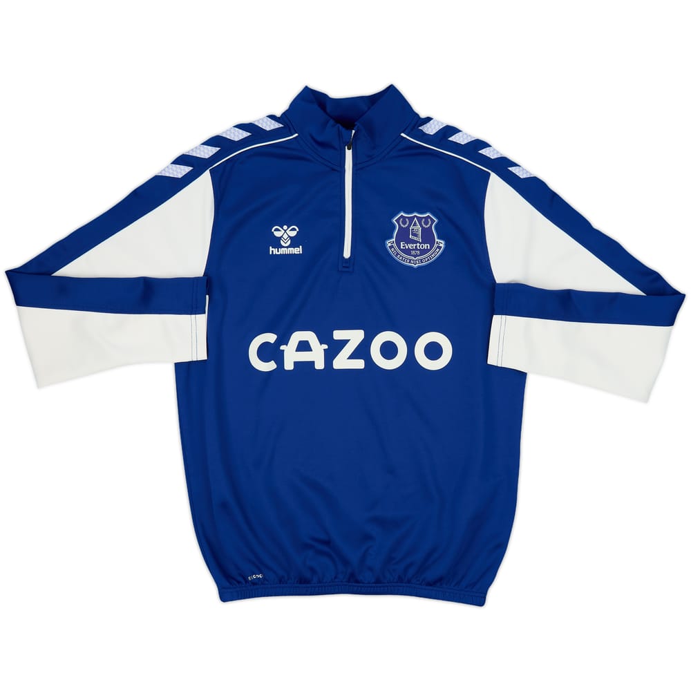 2021-22 Everton Hummel 1/4 Zip Training Top - 7/10 - (S)