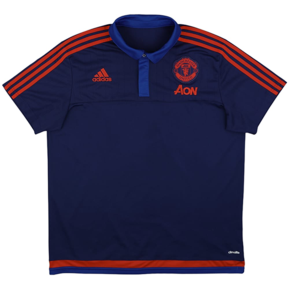 2015-16 Manchester United adidas Polo Shirt - 8/10 - (XL)