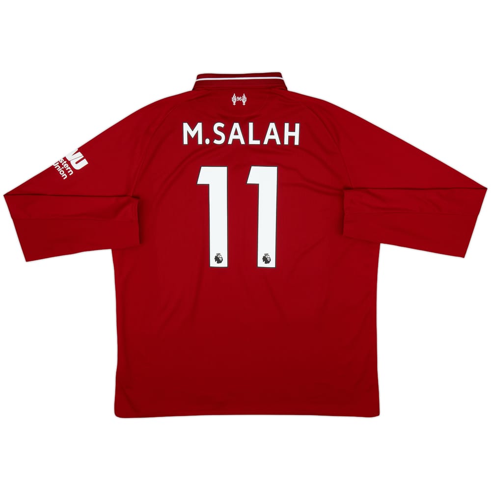 2018-19 Liverpool Home L/S Shirt M.Salah #11 - 8/10 - (XL)