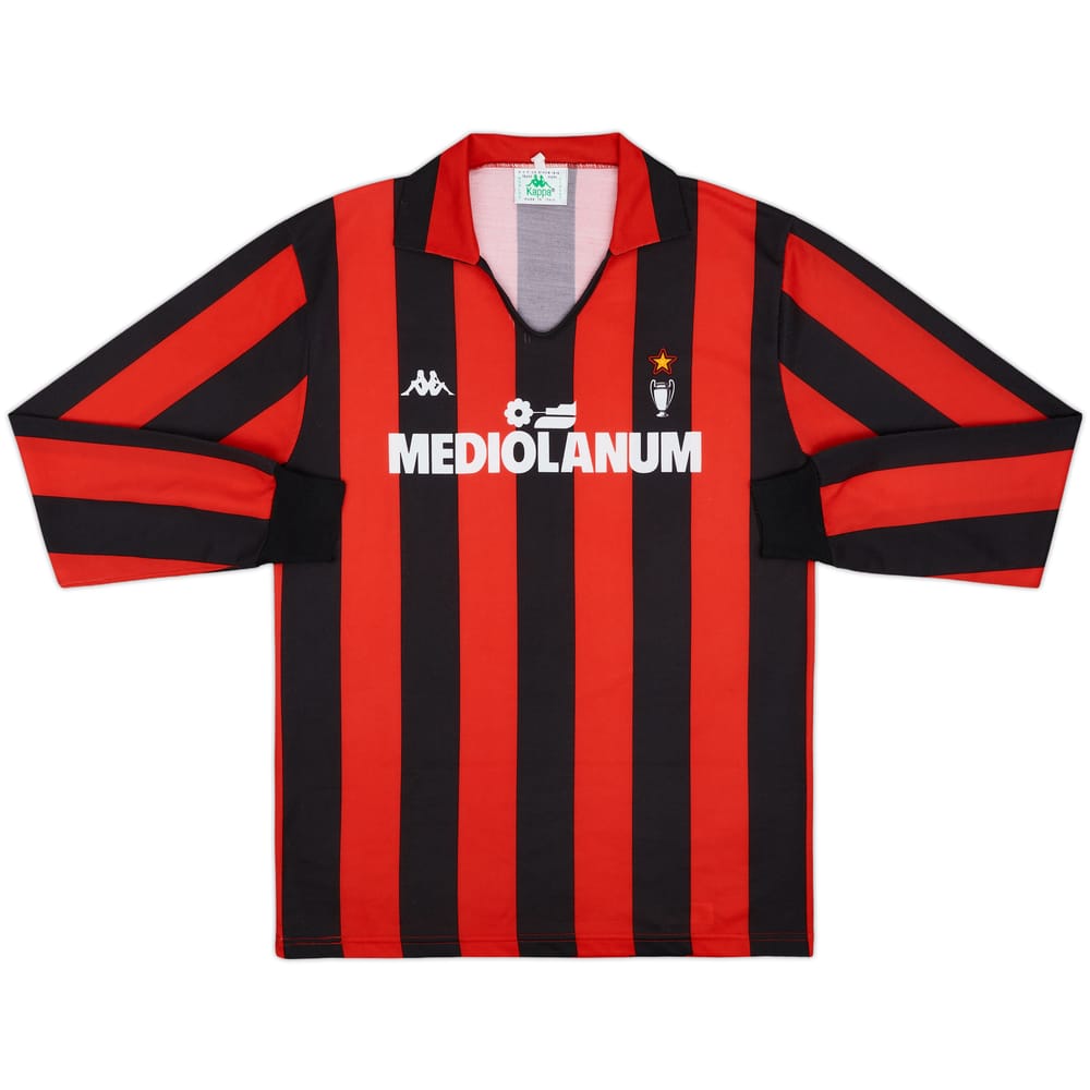 1988-89 AC Milan Home L/S Shirt - 8/10 - (XL)