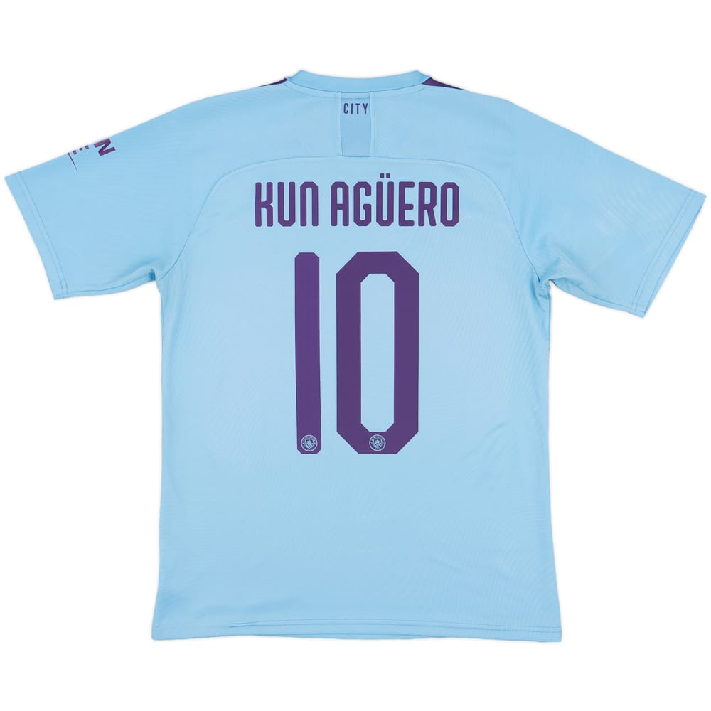 2019-20 Manchester City Home Shirt Kun Aguero #10 - 5/10 - (M)