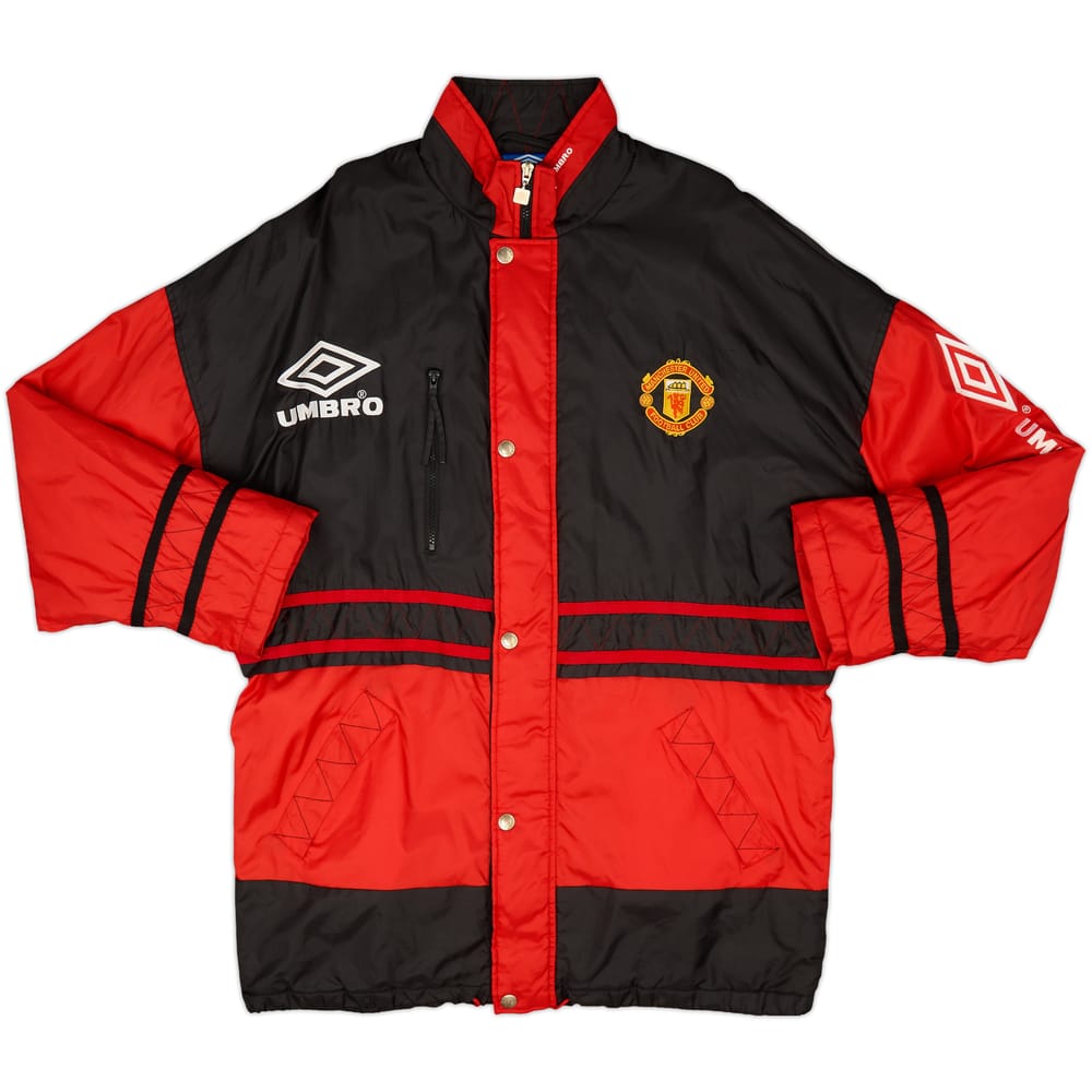 1996-97 Manchester United Umbro Padded Bench Coat - 9/10 - (L)