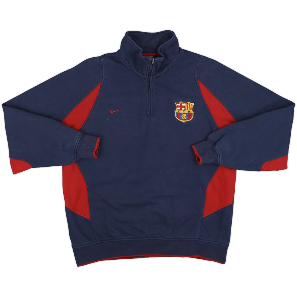 2001-02 Barcelona Nike 1/4 Zip Training Top - 8/10 - (M)