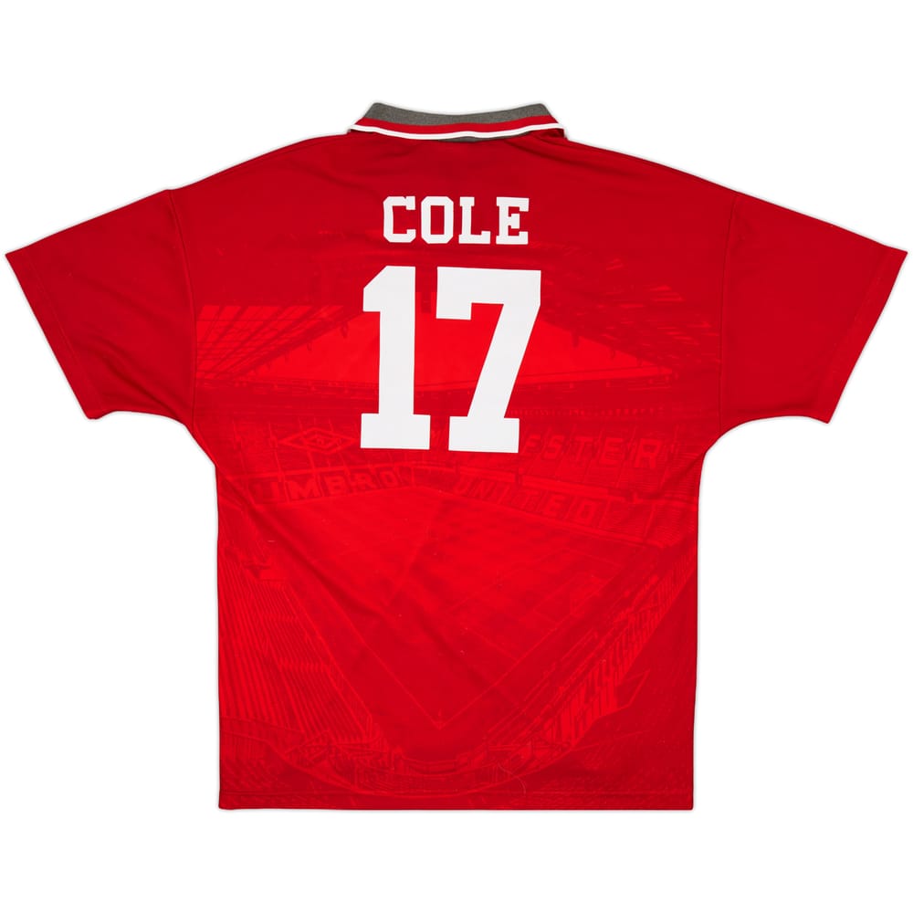 1994-96 Manchester United Home Shirt Cole #17 - 6/10 - (L)