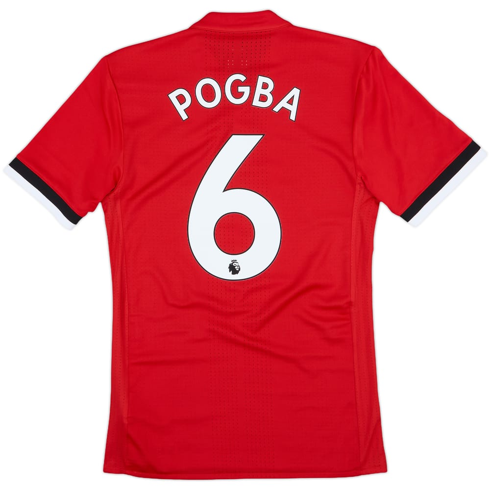 2017-18 Manchester United Authentic Home Shirt Pogba #6 - 7/10 - (S)