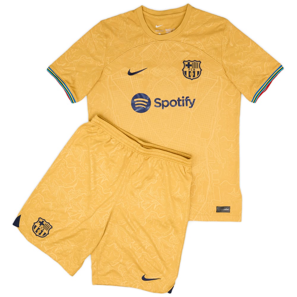 2022-23 Barcelona Away Shirt & Shorts - 8/10 - (XL.Boys)