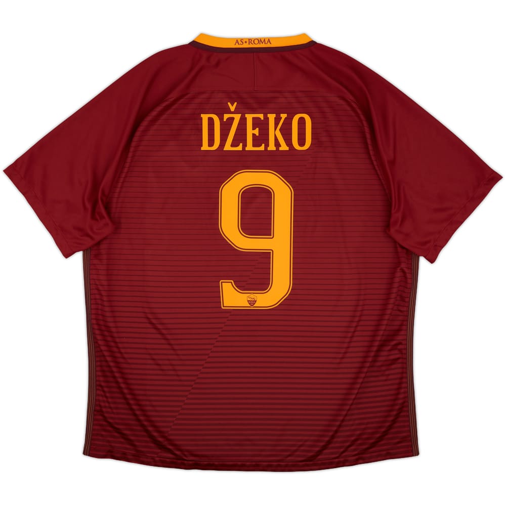 2016-17 Roma Home Shirt Dzeko #9 - 7/10 - (XXL)